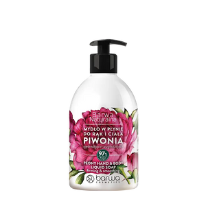 Barwa Naturalna Ujędrniająco - Wygładzające Mydło w Płynie Piwonia 500ml
