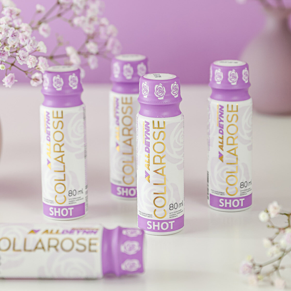 AllDeynn Collarose Shot Preparat Kolagenowy do Picia Raspberry Wild Strawberry 12x80ml