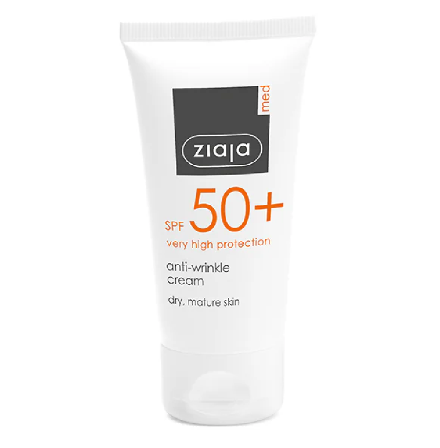 Ziaja Med Protective Treatment Anti-Wrinkle Face Cream SPF50+ UVA UVB for Dry Mature Skin 50ml