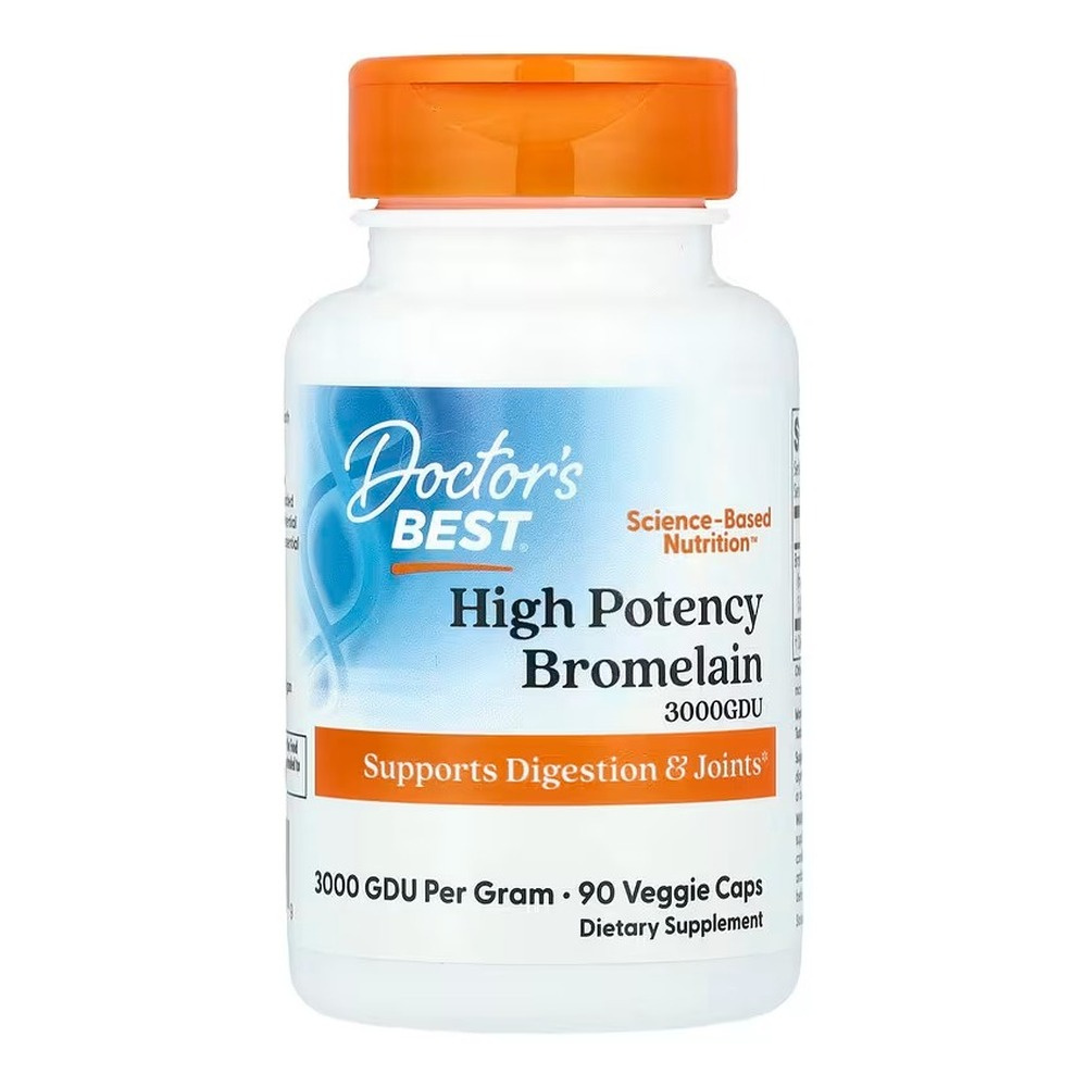 Doctor's Best High Potency Bromelain, 3000 GDU Capsules 90 vcaps