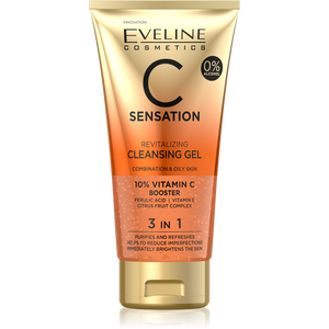 Eveline C Sensation Rewitalizujący Żel Myjący 3w1 do Cery Tłustej i Mieszanej 150ml