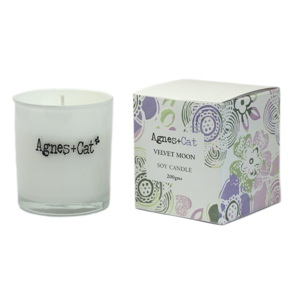 Agnes + Cat Votive Candle - Velvet Moon