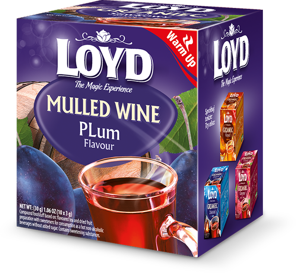 Loyd The Magic Experience Herbatka Grzaniec o Palonym Śliwkowym Smaku 10x3g