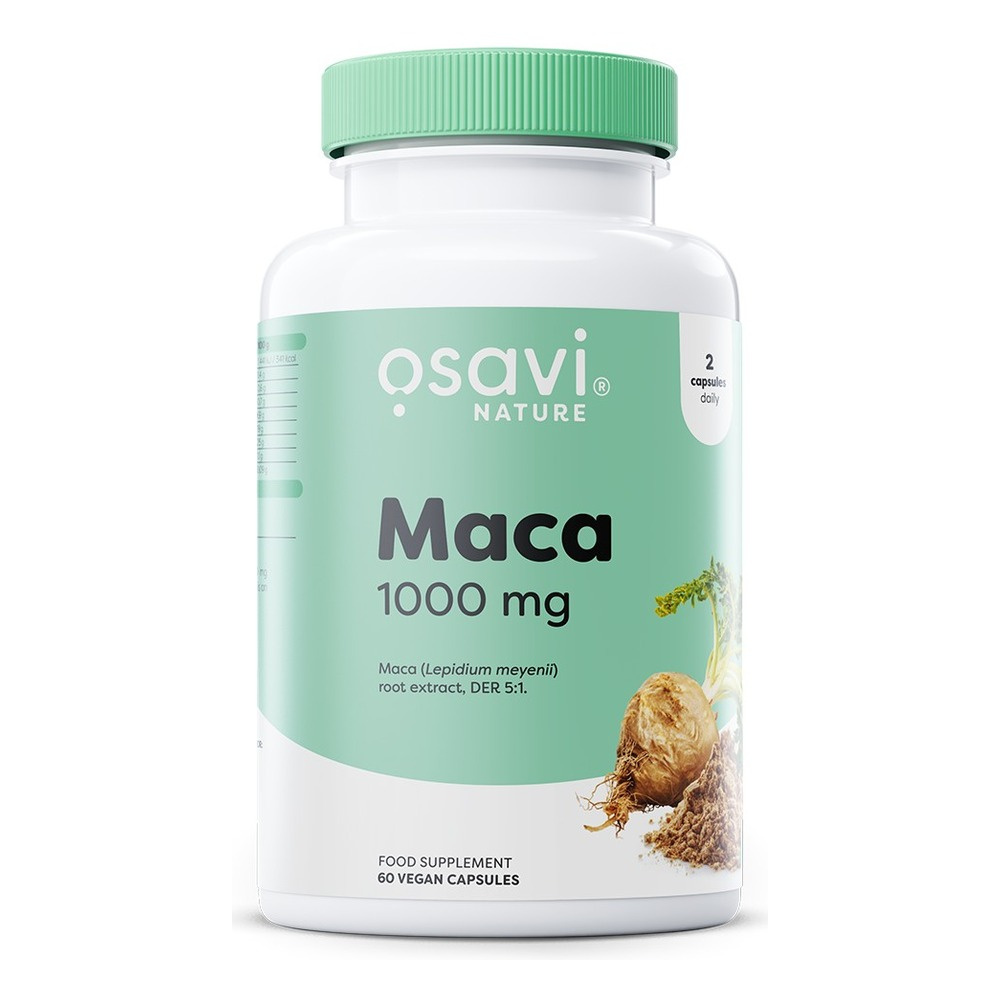 Osavi Maca 1000mg 60 wegańskich kapsułek na energię i witalność
