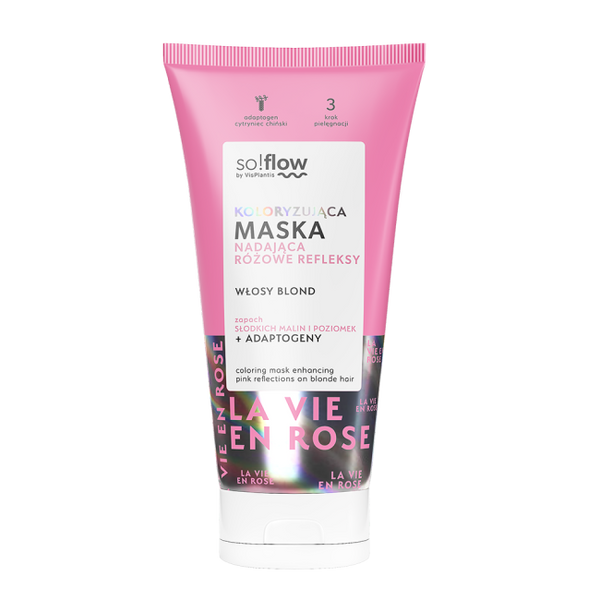 So!Flow Koloryzująca Maska z Różowymi Refleksami dla Włosów Blond - 200 ml