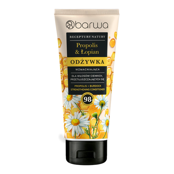 Barwa Receptury Natury Strengthening Conditioner Propolis Burdock for Thin and Oily Hair 200ml