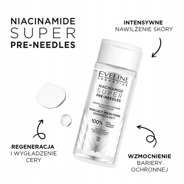 Eveline Super Needles Niacinamide Effervescent Refreshing Meso-Tonic 150ml