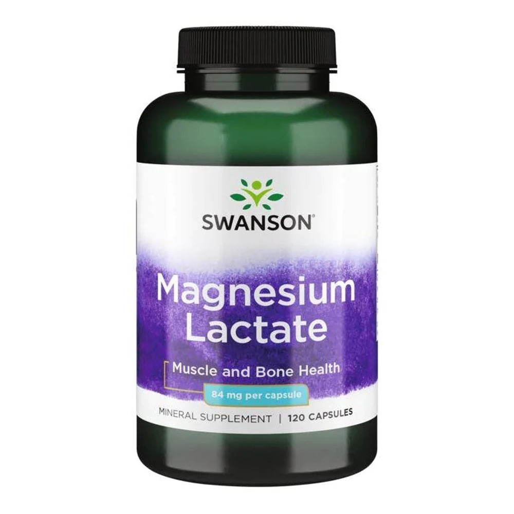 Swanson Magnesium Lactate 84mg 120 Capsules