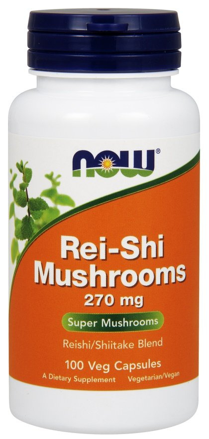 Now Foods Rei-Shi Mushrooms 270mg Wsparcie dla Zdrowia 100 Kapsułek