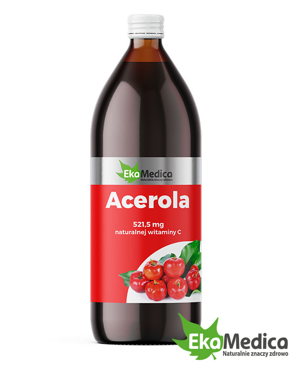 EkaMedica Naturalny Sok z Owoców Aceroli 1000ml