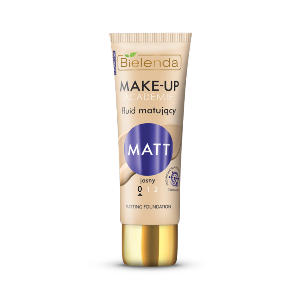 Bielenda Make - Up Academie Matt Fluid Matujący Nr 0 Jasny dla Skóry Mieszanej i Tłustej 30g