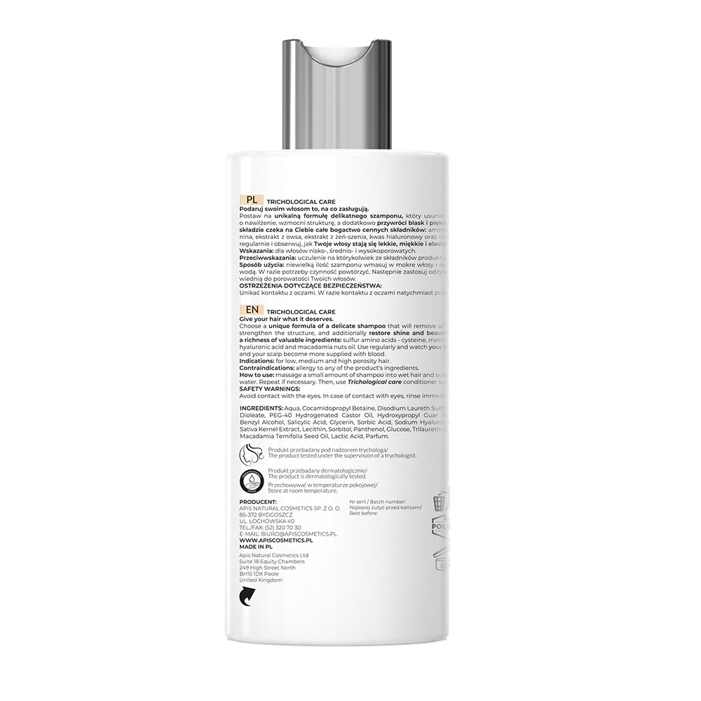 Apis Trichology Line Gentle Shampoo for Hair of Different Porosity 300ml