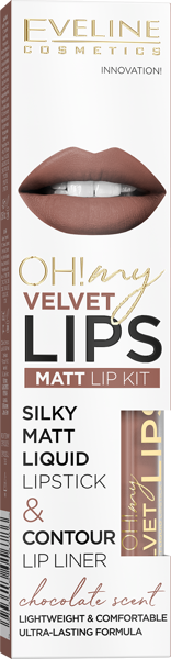 Eveline OML Silky Matt Liquid Lipstick & Contour Lip Liner 12 Praline Eclair 4,5ml