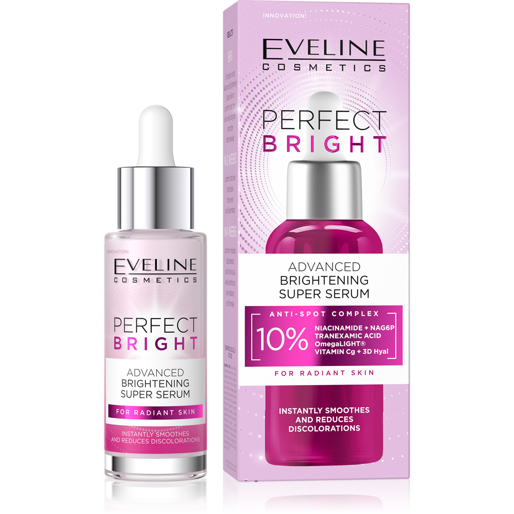 Eveline Perfect Bright Advanced Brightening Super Serum for Skin with Discolorations and Uneven Tone 30ml