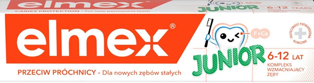 Elmex Junior Pasta do Zębów przeciw Próchnicy dla Dzieci 6 - 12 Lat 75ml