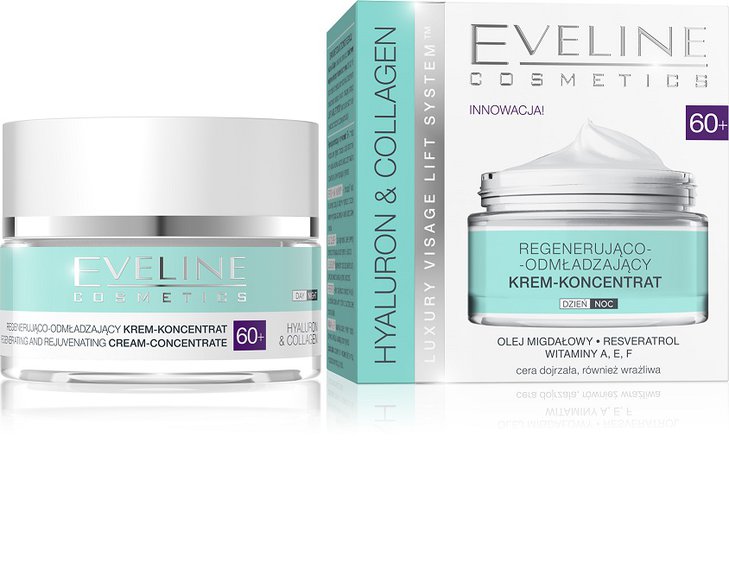 EVELINE HYALURON&COLLAGEN DAY AND NIGHT CREAM 60+ 50ML