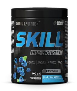Skill Nutrition Skill Pre-Workout Niebieska Malina Przedtreningówka w Proszku na Energię i Skupienie 400g