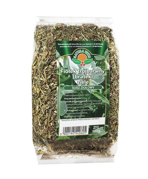 Natura Wita Naturalna Susz Ziołowa Fiołek Trójbarwny Bratek Ziele 100g