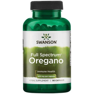 Swanson Full Spectrum Oregano 450mg Wspiera Procesy Trawienne 90 Kapsułek