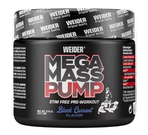 Weider Mega Mass Pump, Blackcurrant - 270g