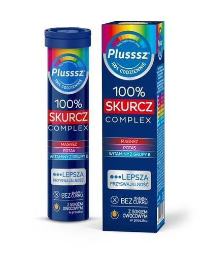 Polski Lek S.A. Plusssz 100% Skurcz Complex Magnez + Potas 20 Tabletek Musujących