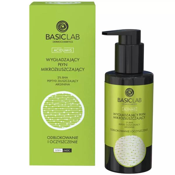 BasicLab Zaawansowany Płyn Mikrozłuszczający z 2%BHA dla Skóry Trądzikowej - 100 ml