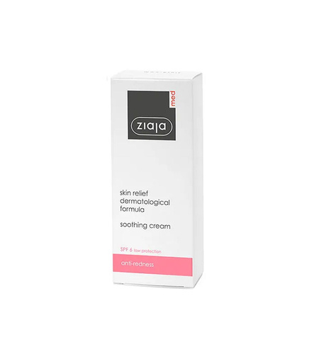 Ziaja Med Kuracja Łagodząca Krem do Twarzy Redukujący Trądzik Różowaty SPF6 50ml
