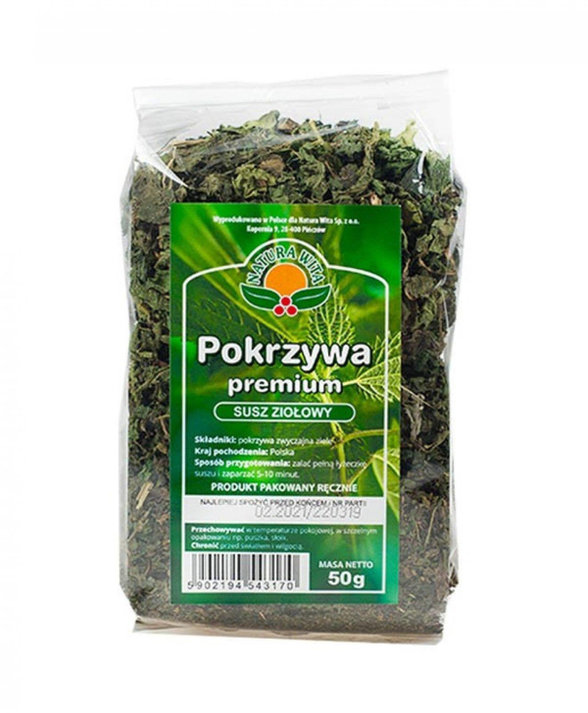 Natura Wita Naturalna Pokrzywa Zwyczajna Premium Susz Ziołowy Liści 50g