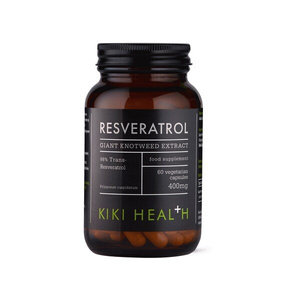 KIKI Health Resveratrol Supplement with Trans-Resveratrol for Antioxidant Support 60 Vcaps