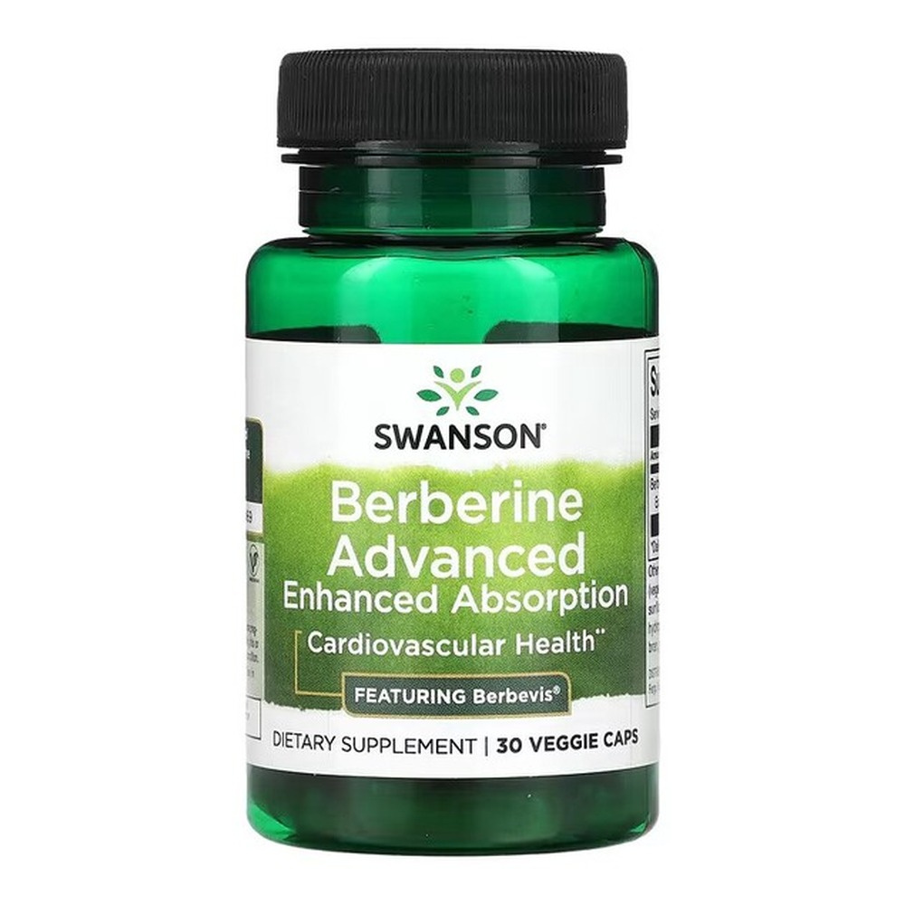 Swanson Berberine Advanced Enhanced Absorption Wspomaga Metabolizm i Serce 30 Kapsułek