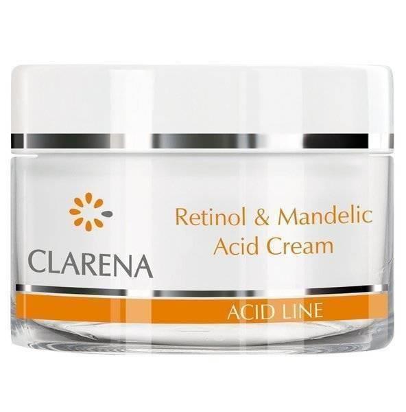 Clarena Acid Line Przeciwzmarszczkowy Krem Nocny z Retinolem i Kwasem Migdałowym 50 ml