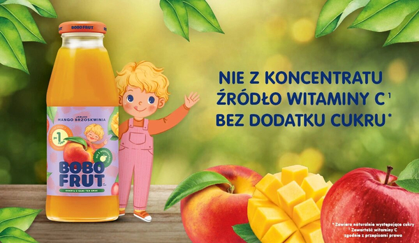 Bobo Frut Nectar Apple Mango Peach for Babies after 12 Months 300ml
