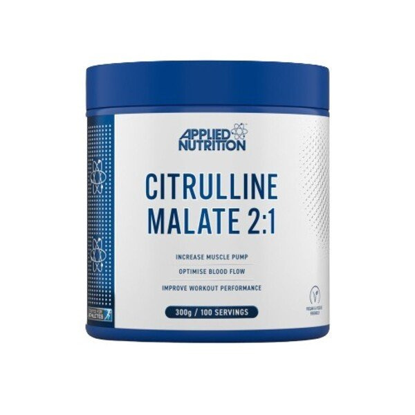 Applied Nutrition Citrulline Malate 2:1 Nitric Oxide Booster Powder For Muscle Pump and Performance 300g