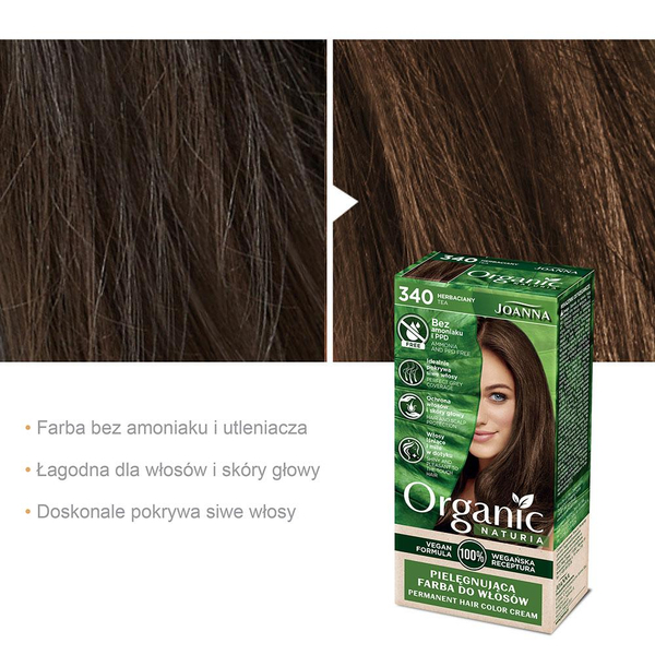 Joanna Organic Vegan Hair Dye Tea No. 340 1 Piece