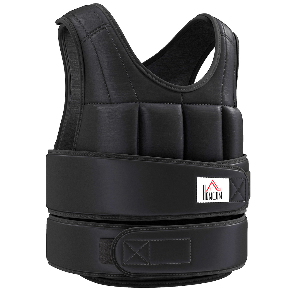 HOMCOM 20KG Adjustable Weight Vest, Black