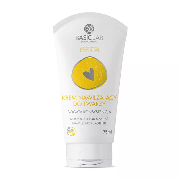 BasicLab Famillias Rich Texture Moisturizing Face Cream for Dry & Sensitive Skin - 75ml