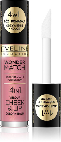 Eveline Wonder Match Cheek & Lip 4w1 Róż i Pomadka w Płynie Nr 3 4,5ml