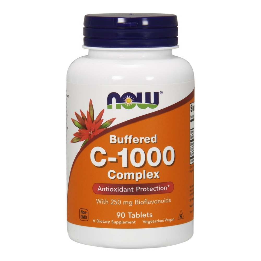 Now Foods Vitamin C-1000 Complex Complex Buffered 250mg Bioflavonoids 90 Tablets