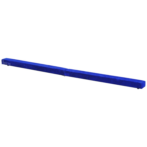 HOMCOM 2.1M 7FT Gymnastics Folding Balance Beam Home Gym Training Exercise Sports - Blue