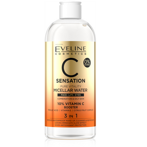 Eveline C Sensation Pure Vitality Micellar Water 3in1 for Combination and Oily Skin 400ml
