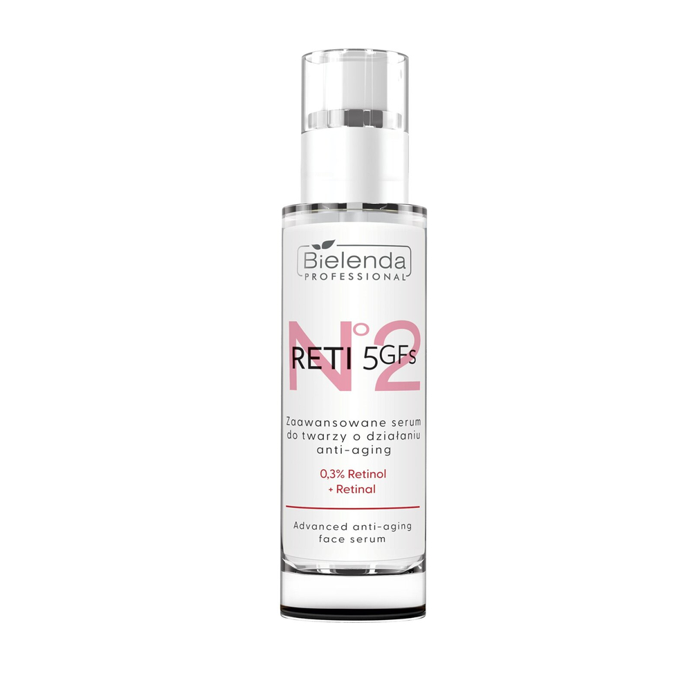 Bielenda Professional Reti 5GFs Advanced Anti-Aging Face Serum with 0.3% Retinol and Retinal for Mature Skin 30ml