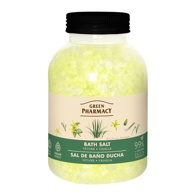 Green Pharmacy Bath Salt Vetiver and Vanilla 1000g