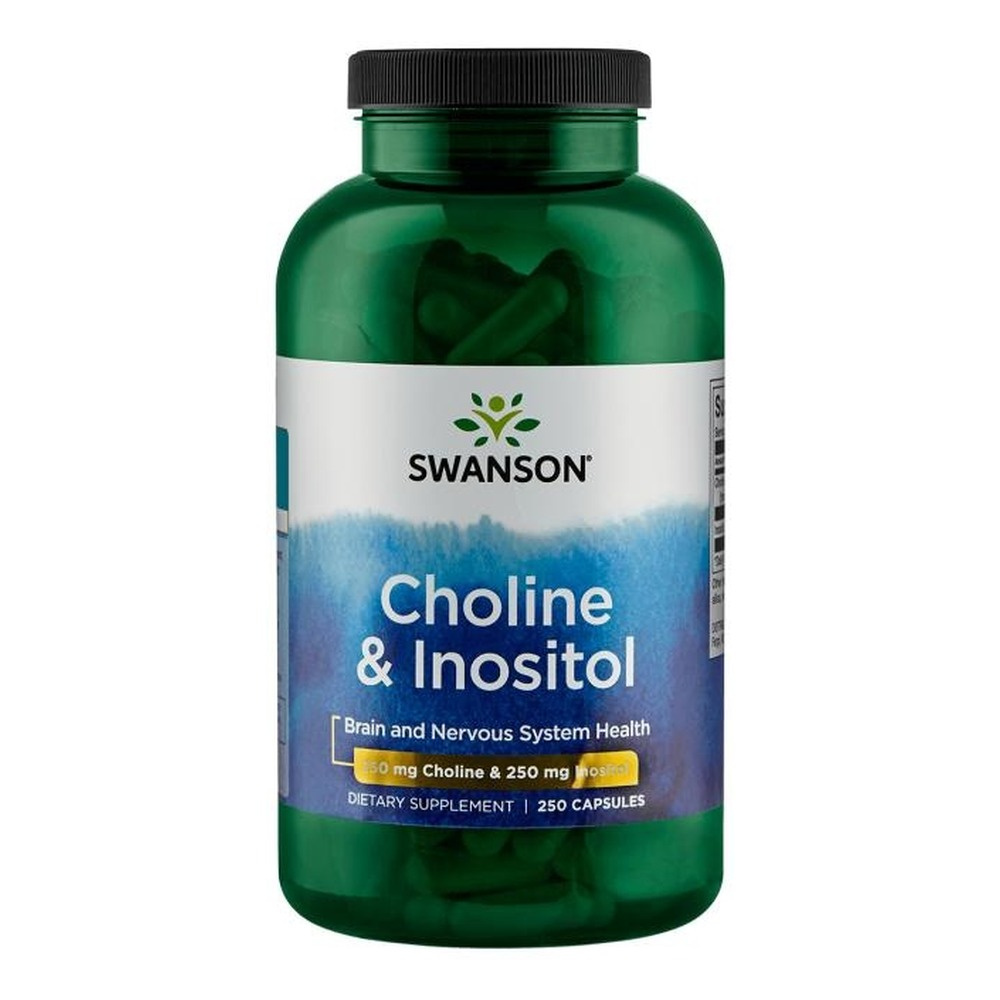 Swanson Choline & Inositol  Wspomaga Zdrowie Ośrodkowego Układu Nerwowego 250 Kapsułek