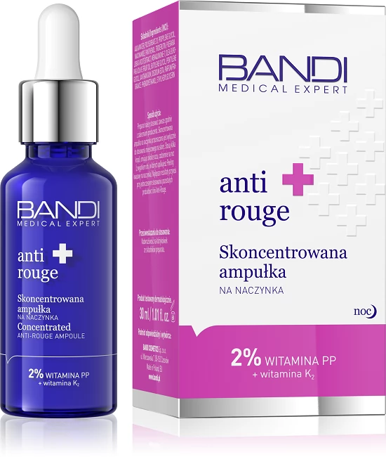 Bandi Medical Anti Rouge Skoncentrowana Ampułka na Naczynka 2% Witamina PP i Witamina K2 30ml