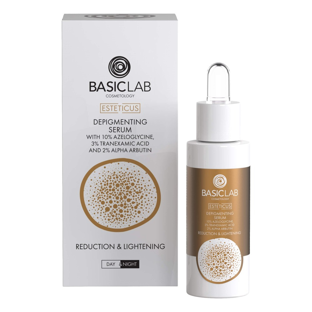 BasicLab Cosmetology Discoloration Reducing Serum Limiting and Brightening for Day and Night 30ml