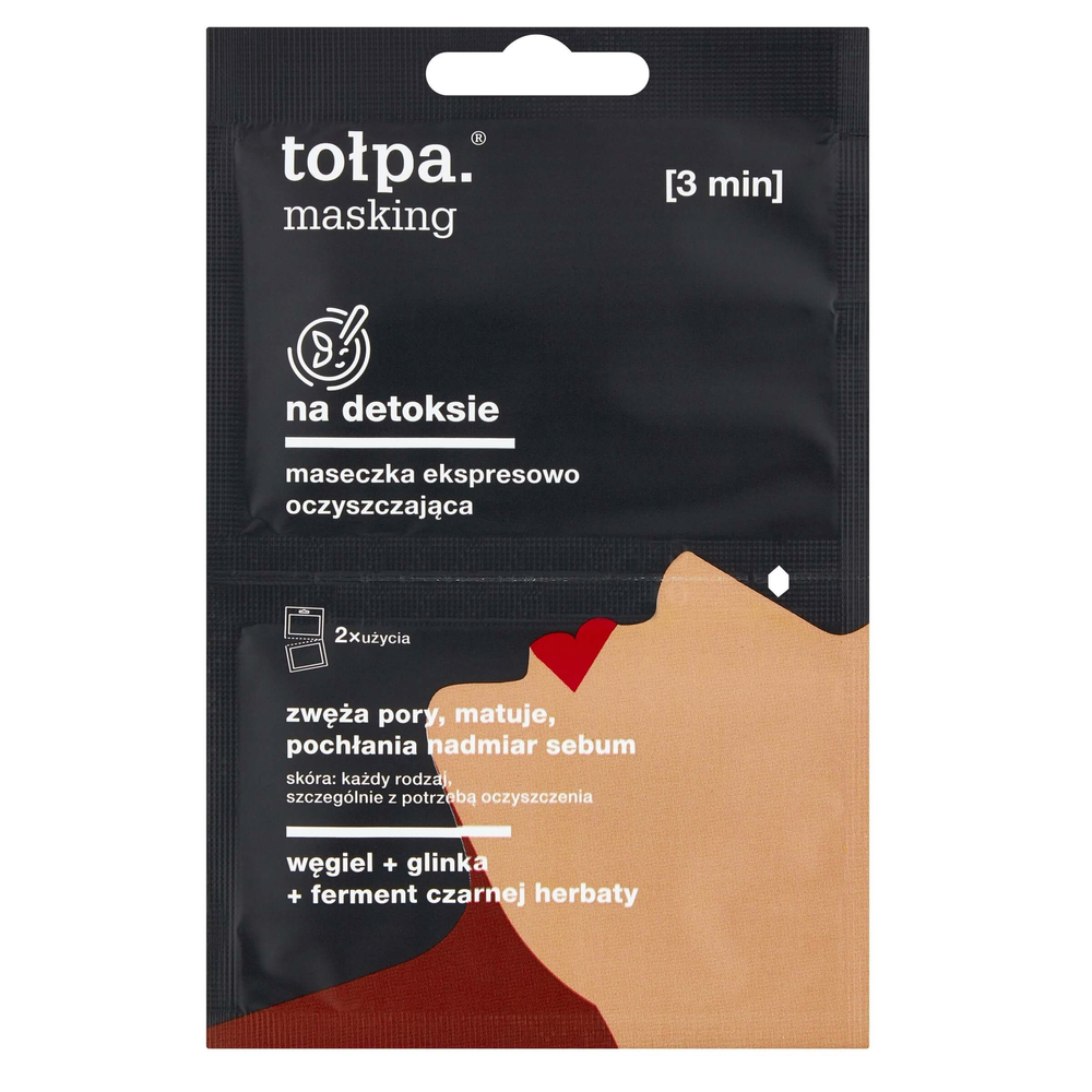 Tolpa Maska Oczyszczająca Detoksykująca Zmniejszająca Pory 2x5ml