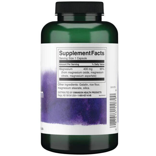 Swanson Triple Magnesium Complex Magnez 400mg 300 Kapsułek