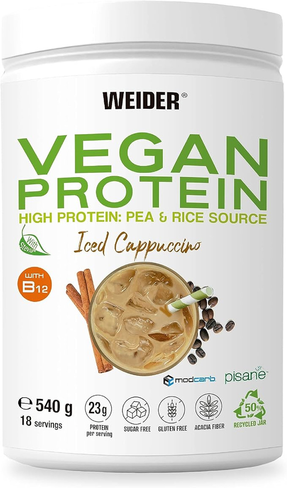 Weider Vegan Protein, Iced Cappuccino - 540g