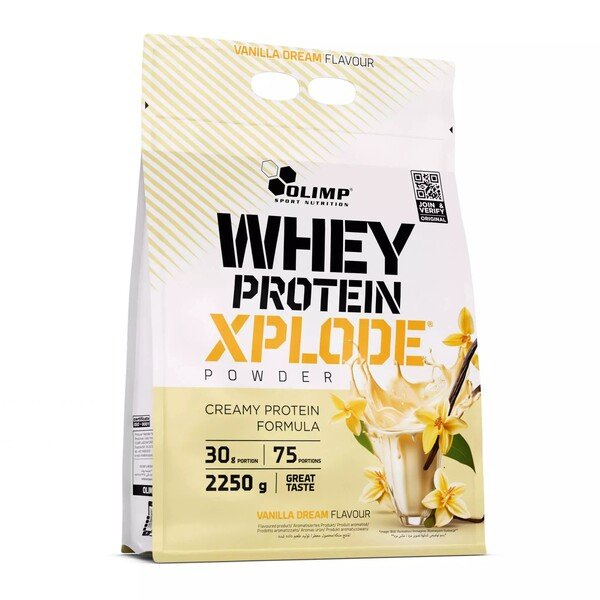 Olimp Nutrition Whey Protein Xplode Vanilla Dream Odżywka Białkowa na Wzrost Masy Mięśniowej 2250g