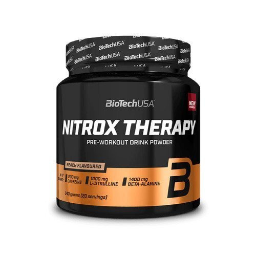BioTechUSA Nitrox Therapy Formuła Przedtreningowa na Energię i Koncentrację Owoce Tropikalne 340g